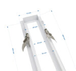 ΠΛΑΙΣΙΟ ΨΕΥΔΟΡΟΦΗΣ ΓΙΑ ΦΩΤΙΣΤΙΚΟ ΑΛΟΥΜ.ΓΡΑΜΜΙΚΟ ΣΤΕΝΟ 60cm ΛΕΥΚΟ - 21-6000 - Image 2