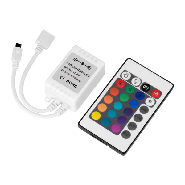 GloboStar® 73403 Ασύρματος LED RGB Controller με Χειριστήριο IR DC 12-24V Max 144W