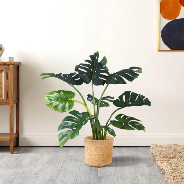 GloboStar® Artificial Garden MONSTERA PLANT 20001 - Τεχνητό Διακοσμητικό Φυτό Μονστέρα Υ85cm - Image 4