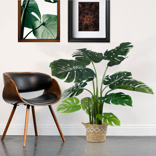 GloboStar® Artificial Garden MONSTERA PLANT 20002 - Τεχνητό Διακοσμητικό Φυτό Μονστέρα Υ120cm - Image 4