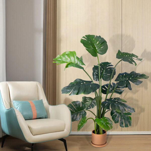 GloboStar® Artificial Garden MONSTERA PLANT 20003 - Τεχνητό Διακοσμητικό Φυτό Μονστέρα Υ150cm - Image 4