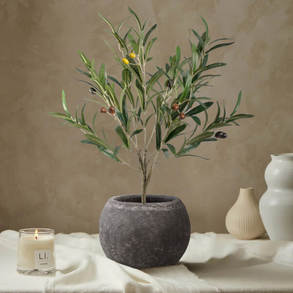 GloboStar® Artificial Garden OLIVE TREE 20051 Τεχνητό Διακοσμητικό Φυτό Ελιά Υ55cm - Image 4