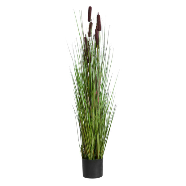 GloboStar® Artificial Garden TYPHA ANGUSTIFOLIA GRASS 20070 Τεχνητό Διακοσμητικό Φυτό Γρασίδι της Τύφας Υ120cm