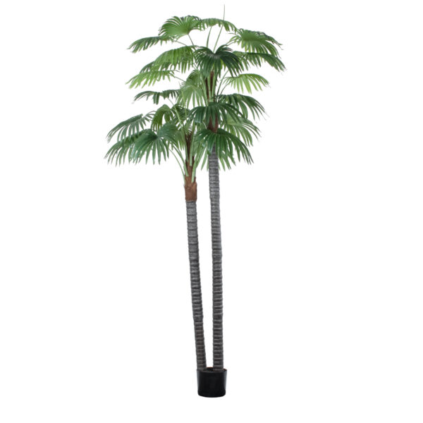 GloboStar® Artificial Garden PALM TREE 20086 Τεχνητό Διακοσμητικό Φυτό Φοινικόδεντρο Βεντάλια Υ300cm