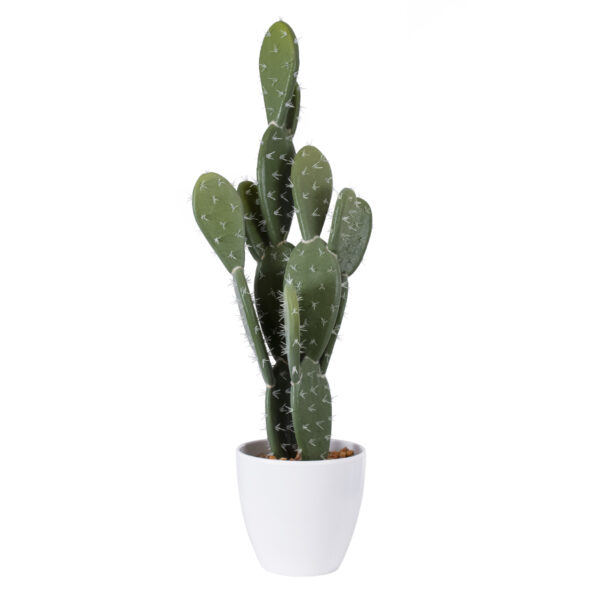 GloboStar® Artificial Garden OPUNTIA FICUS-INDICA CACTUS 20096 Τεχνητό Διακοσμητικό Φυτό Κάκτος Φραγκοσυκιά Υ60cm