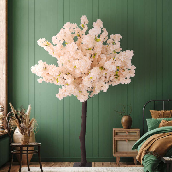 GloboStar® Artificial Garden SALMON CHERRY BLOSSOM TREE 20139 Τεχνητό Διακοσμητικό Δέντρο Σομόν Κερασιά Υ160cm - Image 6