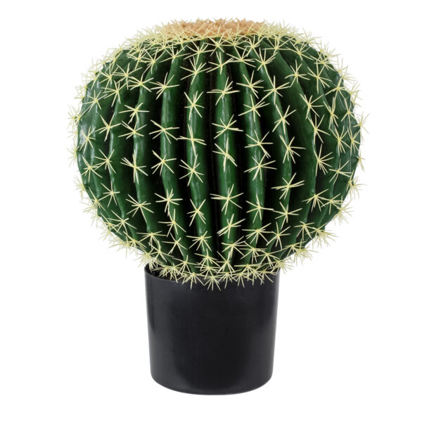 GloboStar® Artificial Garden FEROCACTUS 20191 Τεχνητό Διακοσμητικό Φυτό Φερόκακτος Υ50cm