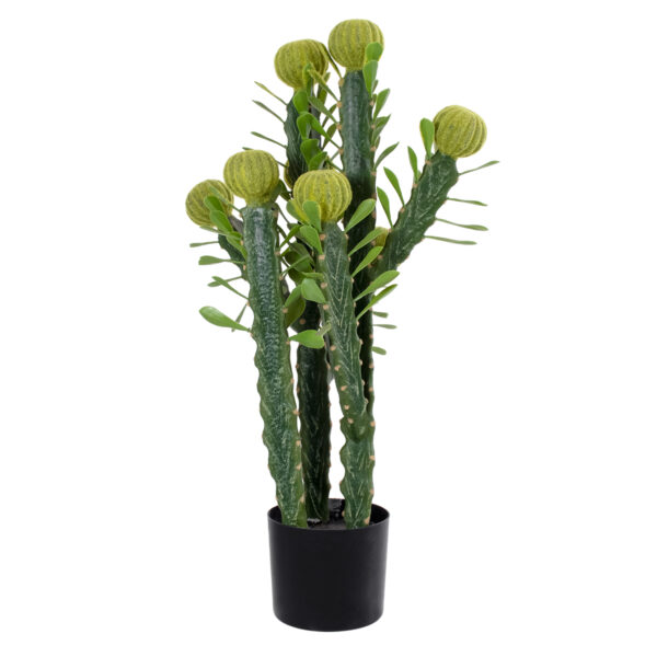 GloboStar® Artificial Garden CEREUS JAMACARU CACTUS 20192 Τεχνητό Διακοσμητικό Φυτό Κάκτος Κηρίος Υ80cm