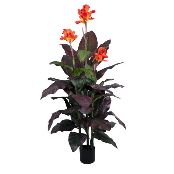 GloboStar® Artificial Garden CANNA INDICA 20209 Τεχνητό Διακοσμητικό Φυτό Ινδική Κάννα Υ160cm