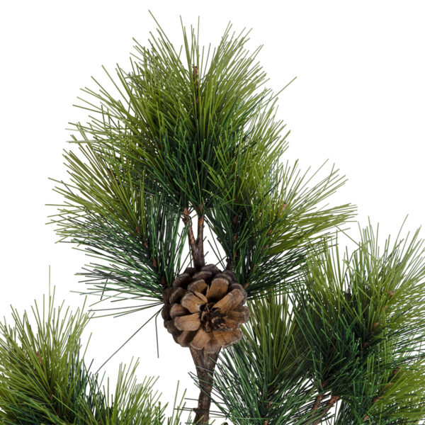 GloboStar® Artificial Garden PINUS MASSONIANA BRANCH 20217 Τεχνητό Διακοσμητικό Κλαδί Πεύκου με Κουκουνάρια Π30 x Υ35cm - Image 2