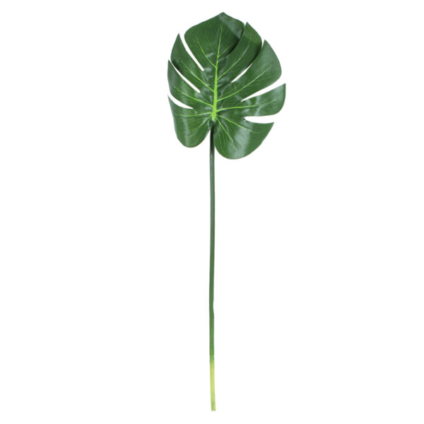 GloboStar® Artificial Garden MONSTERA LEAF 20222 - Τεχνητό Διακοσμητικό Φύλο Μονστέρας Π28 x Υ83cm