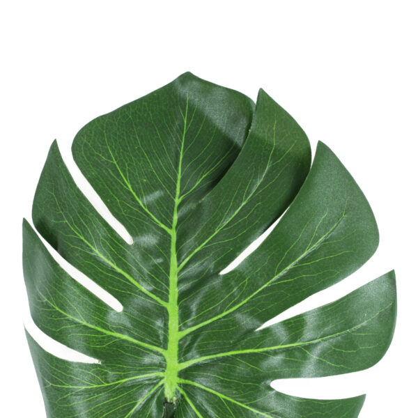 GloboStar® Artificial Garden MONSTERA LEAF 20222 - Τεχνητό Διακοσμητικό Φύλο Μονστέρας Π28 x Υ83cm - Image 2