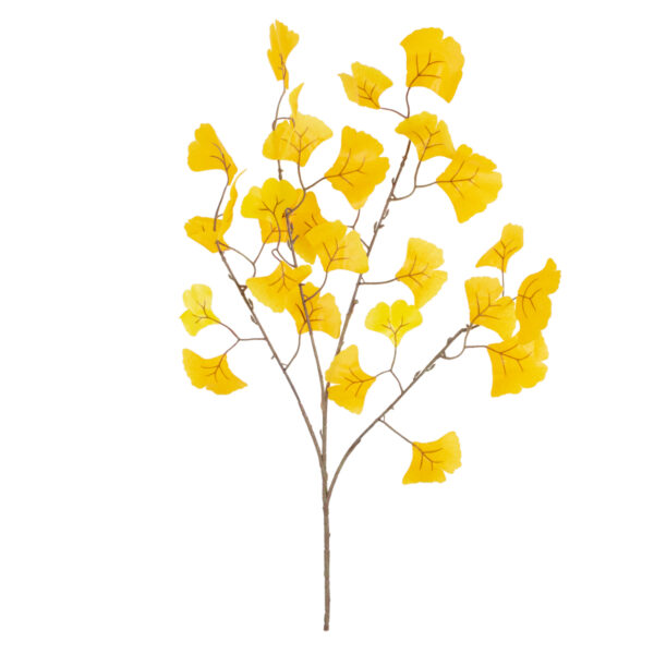 GloboStar® Artificial Garden GINKGO BRANCH 20229 10 x Τεχνητά Διακοσμητικά Κλαδία Γκίγκο Π50 x Υ65cm - Image 2