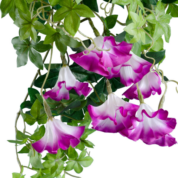 GloboStar® Artificial Garden MORNING GLORY HANGING BRANCH 20238 Τεχνητό Διακοσμητικό Κρεμαστό Φυτό Ιπομέα - Πρωϊνή Χαρά Υ60cm - Image 2