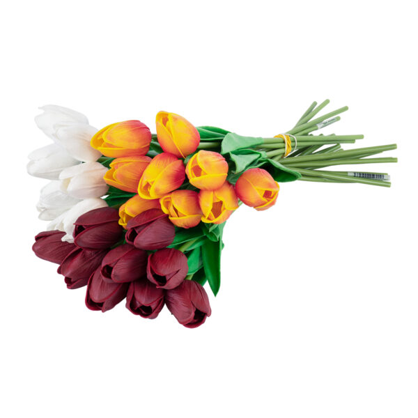 GloboStar® Artificial Garden TULIP BOUQUET 20256 Τεχνητό Διακοσμητικό Μπουκέτο με Τουλίπες Υ42cm - Image 4