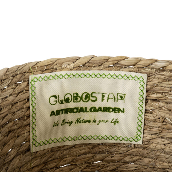 GloboStar® Artificial Garden SIFNOS 20267 Διακοσμητικό Πλεκτό Καλάθι - Κασπώ Γλάστρα - Flower Pot Μπεζ Φ22cm x Υ15cm - Image 5