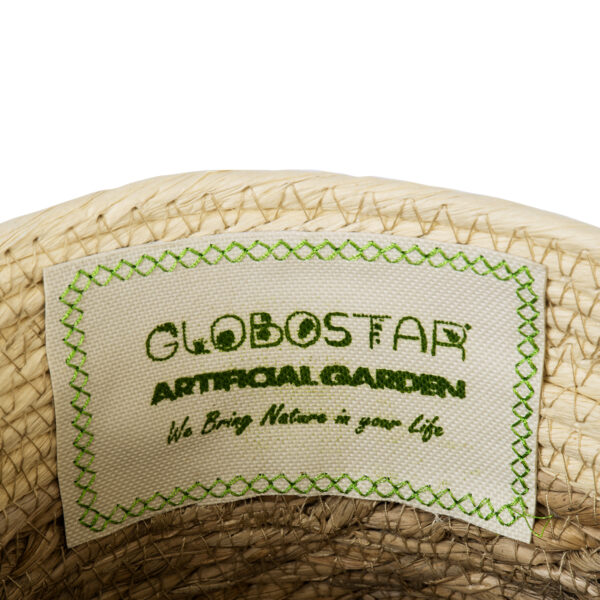 GloboStar® Artificial Garden MYKONOS 20278 Διακοσμητικό Πλεκτό Καλάθι - Κασπώ Γλάστρα - Flower Pot Μπεζ με Μακραμέ Φ18cm x Υ15cm - Image 5