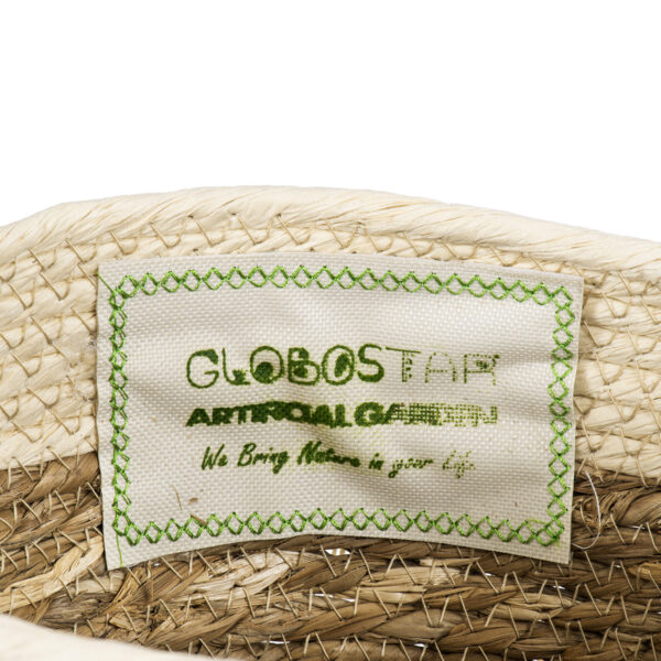 GloboStar® Artificial Garden MYKONOS 20279 Διακοσμητικό Πλεκτό Καλάθι - Κασπώ Γλάστρα - Flower Pot Μπεζ με Μακραμέ Φ22cm x Υ15cm - Image 5