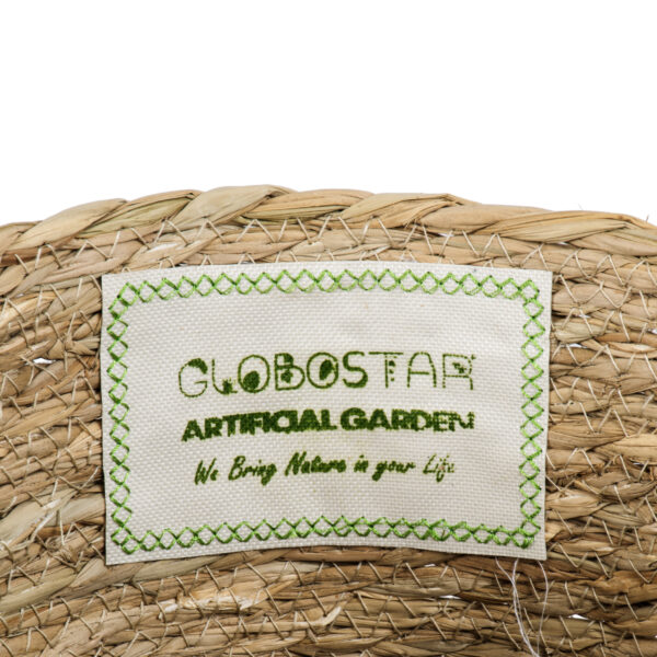 GloboStar® Artificial Garden SANTORINI 20285 Διακοσμητικό Πλεκτό Καλάθι - Κασπώ Γλάστρα - Flower Pot Μπεζ με Μακραμέ Φ25cm x Υ23cm - Image 5