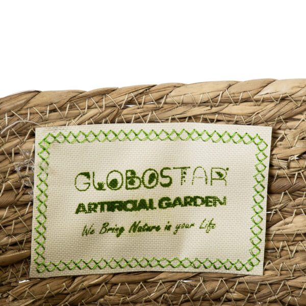 GloboStar® Artificial Garden TINOS 20291 Διακοσμητικό Πλεκτό Καλάθι - Κασπώ Γλάστρα - Flower Pot Μπεζ Φ30cm x Υ27cm - Image 5