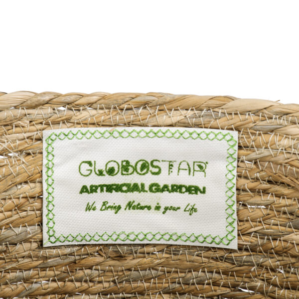 GloboStar® Artificial Garden TINOS 20292 Διακοσμητικό Πλεκτό Καλάθι - Κασπώ Γλάστρα - Flower Pot Μπεζ Φ35cm x Υ30cm - Image 5