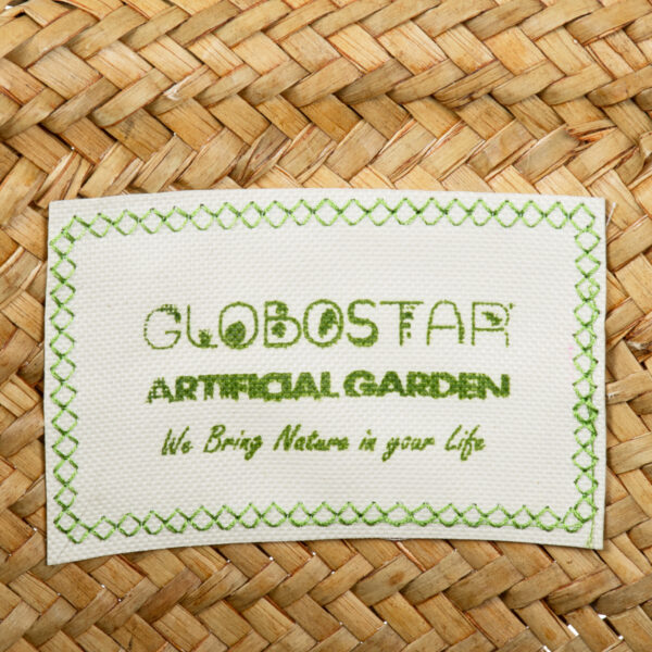 GloboStar® Artificial Garden CECILIA 20344 Διακοσμητικό Ψάθινο Καλάθι - Κασπώ Γλάστρα - Flower Pot Μπεζ Φ30cm x Υ30cm - Image 5