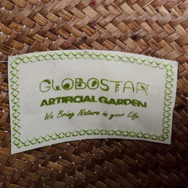 GloboStar® Artificial Garden SKIATHOS 20345 Διακοσμητικό Ψάθινο Καλάθι - Κασπώ Γλάστρα - Flower Pot Καφέ Φ24cm x Υ24cm - Image 5