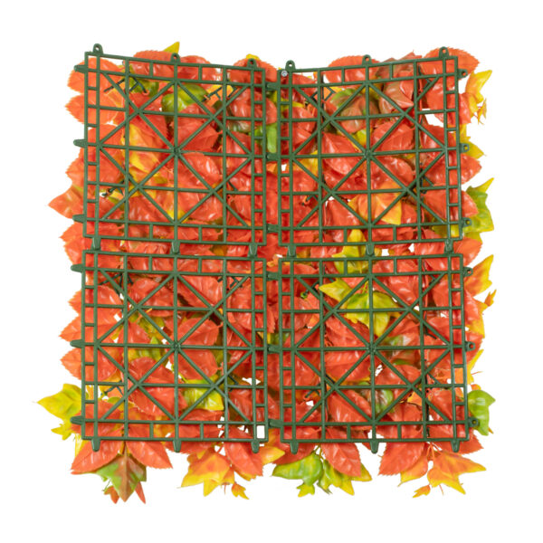 GloboStar® Artificial Garden AUTUMN MAPLE 20349 Τεχνητό Διακοσμητικό Πάνελ Φυλλωσιάς - Κάθετος Κήπος σύνθεση Φθινοπωρινός Σφένδαμος Μ50 x Π50 x Υ10cm - Image 4