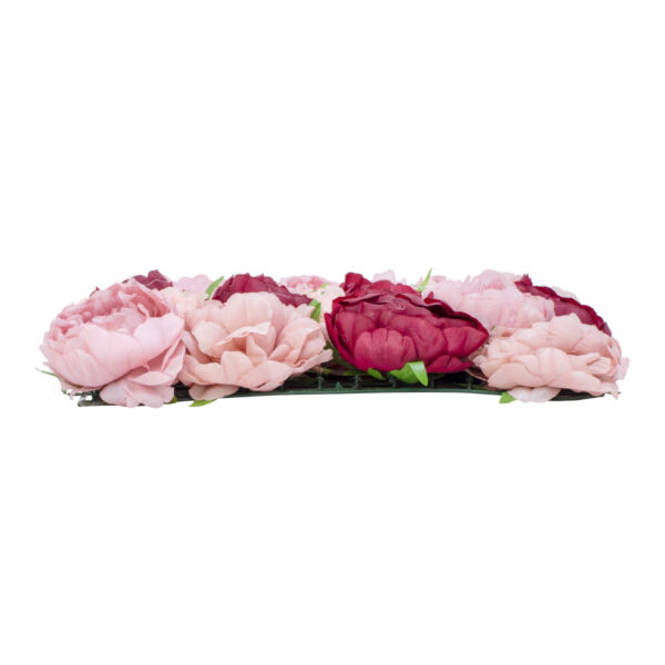 GloboStar® Artificial Garden ROSES STORY 20355 Τεχνητό Διακοσμητικό Πάνελ Λουλουδιών - Κάθετος Κήπος σύνθεση Ροζ & Βυσσινί Τριαντάφυλλα Μ40 x Π60 x Υ8cm - Image 2