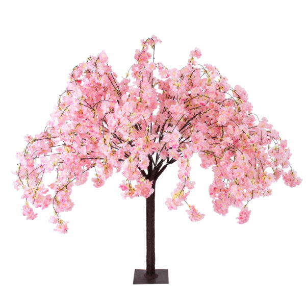 GloboStar® Artificial Garden PINK CHERRY BLOSSOM TREE 20359 Τεχνητό Διακοσμητικό Δέντρο Ροζ Άνθος Κερασιάς Υ140cm