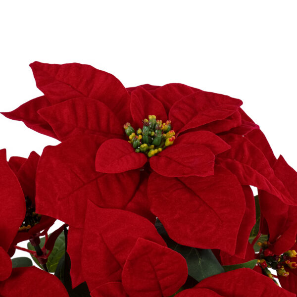 GloboStar® Artificial Garden CHRISTMASS FLOWER EUPHORBIA 20365 Τεχνητό Διακοσμητικό Χριστουγεννιάτικο Λουλούδι Αλεξανδρινό Υ49cm - Image 2