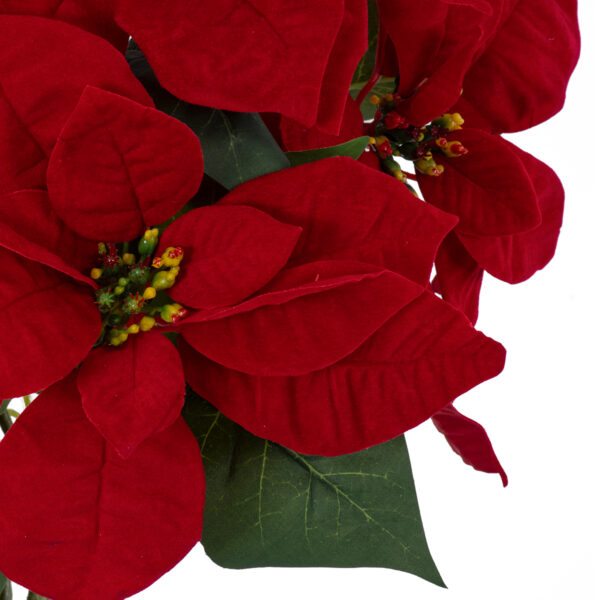 GloboStar® Artificial Garden CHRISTMASS FLOWER EUPHORBIA 20365 Τεχνητό Διακοσμητικό Χριστουγεννιάτικο Λουλούδι Αλεξανδρινό Υ49cm - Image 3