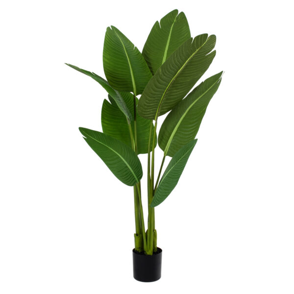 GloboStar® Artificial Garden GREEN STRELITZIA 20369 Τεχνητό Διακοσμητικό Φυτό Πράσινη Στερλίτσια Υ120cm