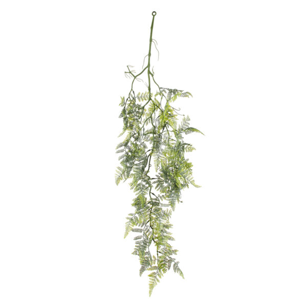 GloboStar® Artificial Garden FERN HANGING BRANCH 20413 Τεχνητό Διακοσμητικό Κρεμαστό Φυτό Φτέρη Υ89cm