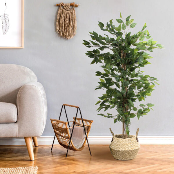 GloboStar® Artificial Garden FICUS BENJAMINA TREE 20415 Τεχνητό Διακοσμητικό Φυτό Φίκος Μπενζαμίνη Υ120cm - Image 7