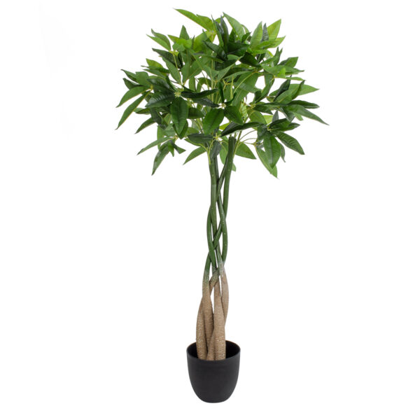 GloboStar® Artificial Garden PACHIRA GLABRA 20426 Τεχνητό Διακοσμητικό Φυτό Παχίρα της Τύχης Υ120cm