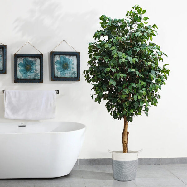 GloboStar® Artificial Garden FICUS BENJAMINA TREE 20431 Τεχνητό Διακοσμητικό Φυτό Φίκος Μπενζαμίνη Υ210cm - Image 6