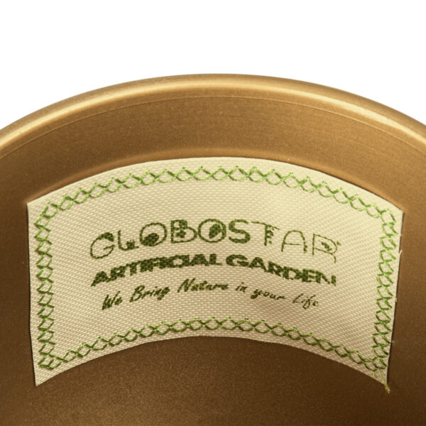 GloboStar® Artificial Garden CHANIA 20453 Πήλινο Κεραμικό Κασπώ Γλάστρα - Flower Pot Χρυσό Φ15cm x Υ15cm - Image 5