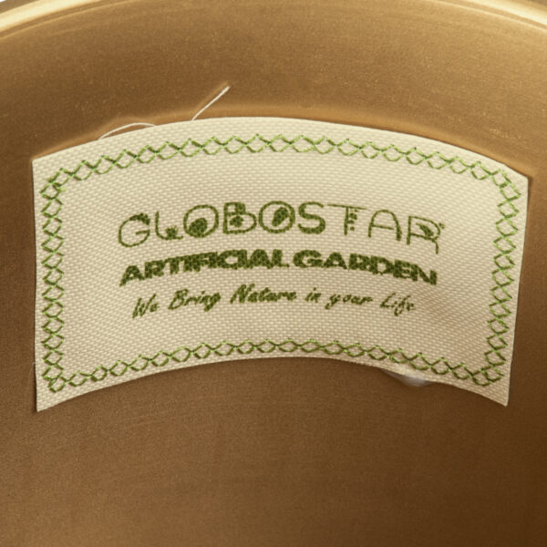 GloboStar® Artificial Garden CHANIA 20454 Πήλινο Κεραμικό Κασπώ Γλάστρα - Flower Pot Χρυσό Φ20cm x Υ20cm - Image 5