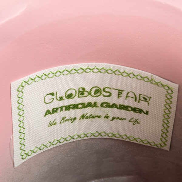 GloboStar® Artificial Garden RETHYMNO 20456 Πήλινο Κεραμικό Κασπώ Γλάστρα - Flower Pot Ροζ με Χρυσό Φ17cm x Υ17cm - Image 5