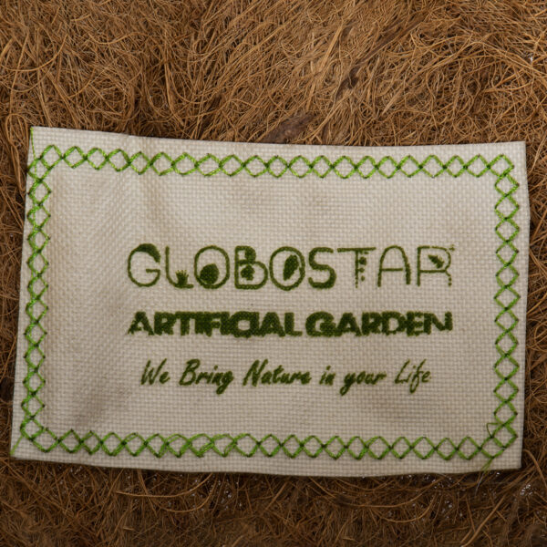 GloboStar® Artificial Garden SALAMINA 20480 Κρεμαστό Κασπώ Γλάστρα - Flower Pot από Φλοιό Καρύδας Καφέ Φ30cm x Υ15cm - Image 7