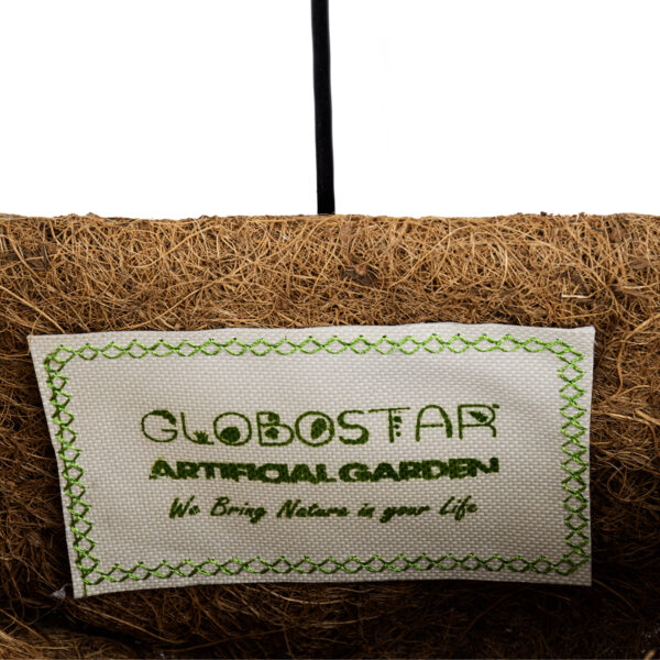 GloboStar® Artificial Garden KOUFONISIA 20482 Επιτοίχιο Κασπώ Γλάστρα - Flower Pot από Φλοιό Καρύδας Καφέ Φ25cm x Υ15cm - Image 9