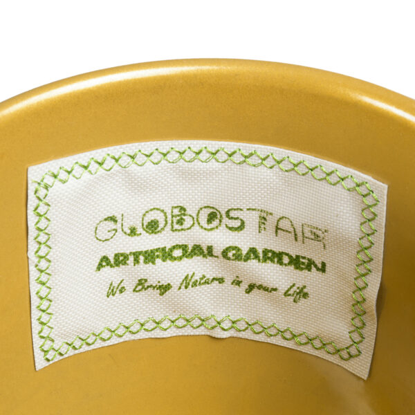 GloboStar® Artificial Garden NISYROS 20488 Κρεμαστό Μεταλλικό Κασπώ Γλάστρα - Flower Pot Χρυσό Φ16cm x Υ52cm - Image 9