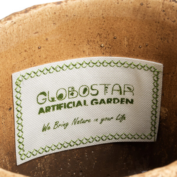 GloboStar® Artificial Garden MENDOZA 20502 Διακοσμητικό Κεραμικό Κασπώ Γλάστρα - Flower Pot Καφέ Φ16.5 x Υ15.5cm - Image 5