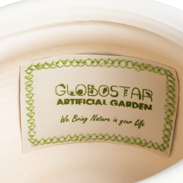 GloboStar® Artificial Garden MORELIA 20510 Διακοσμητικό Κεραμικό Κασπώ Γλάστρα - Flower Pot Μπεζ Φ19 x Υ13cm - Image 5