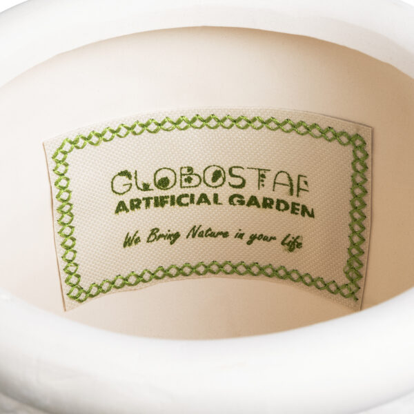 GloboStar® Artificial Garden YUKATAN 20513 Διακοσμητικό Κεραμικό Κασπώ Γλάστρα - Flower Pot Μπεζ Φ16 x Υ17.5cm - Image 5