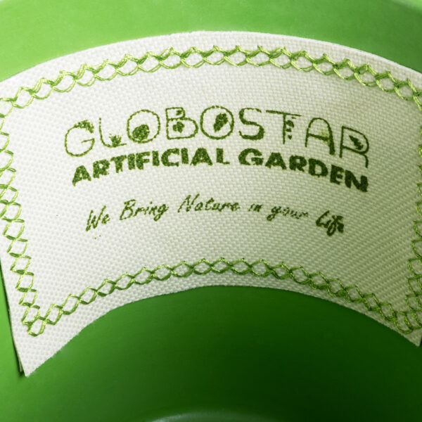 GloboStar® Artificial Garden ASWAN 20515 Διακοσμητικό Κεραμικό Κασπώ Γλάστρα - Flower Pot Λευκό με Πράσινο Φ14 x Υ13cm - Image 5