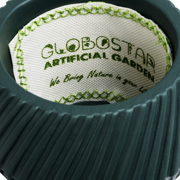 GloboStar® Artificial Garden BARBADOS 20538 Διακοσμητικό Κεραμικό Κασπώ Γλάστρα - Flower Pot Μαύρο Φ11 x Υ8.5cm - Image 5