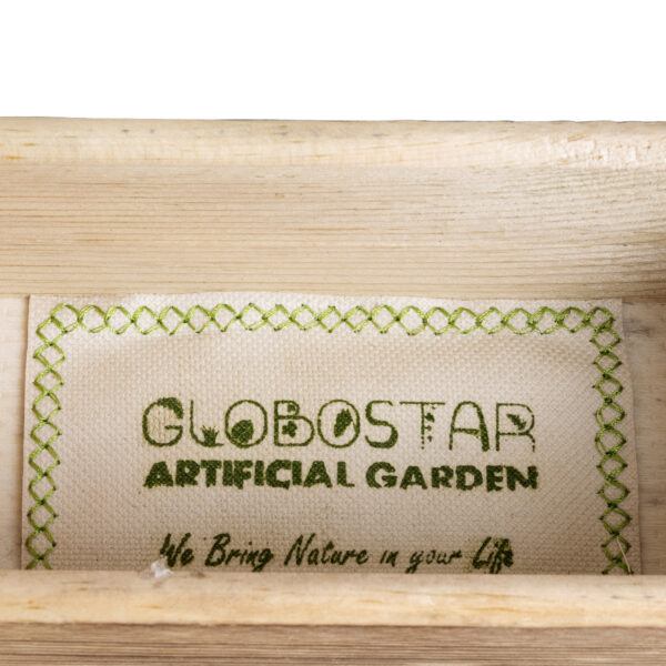 GloboStar® Artificial Garden ALSACE 20552 Κρεμαστό Διακοσμητικό Ξύλινο Κασπώ Γλάστρα - Flower Pot Καφέ Μ18 x Π7.5 x Υ27cm - Image 9