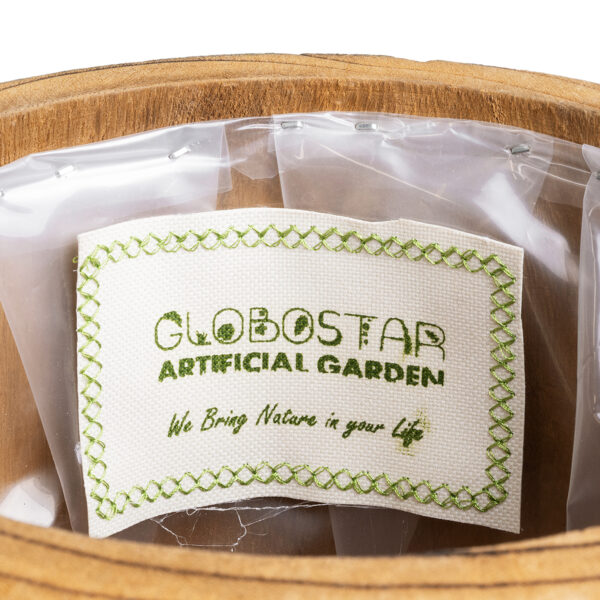 GloboStar® Artificial Garden JAMAICA 20554 Διακοσμητικό Ξύλινο Κασπώ Γλάστρα - Flower Pot Καφέ Φ22 x Υ46cm - Image 6